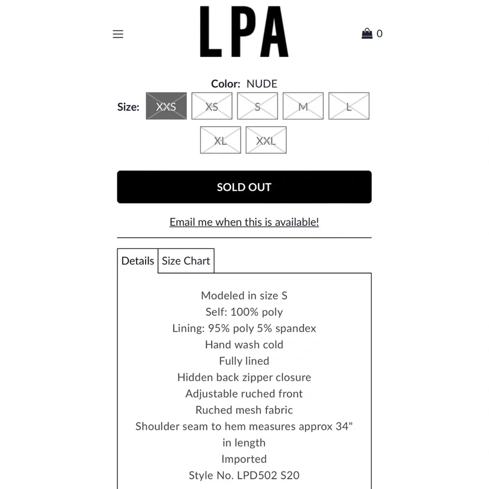 LPA the Label Clementine blush mesh mini dress S NEW - Picture 7 of 7